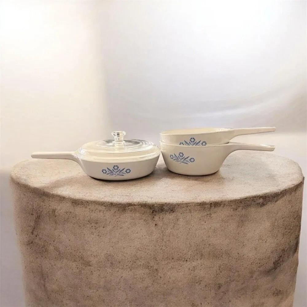 Corning Ware Blue Cornflower Pan stove toppers P 82 B lid pot sauce vintage lot